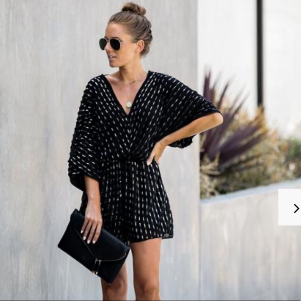 VICI strobe sequin romper - NWT